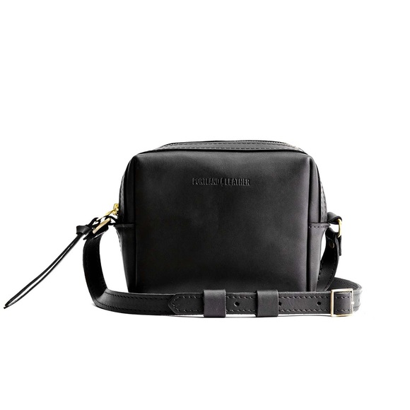Portland Leather Handbags - Portland Leather Almost Perfect Mesa Mini Crossbody in Black